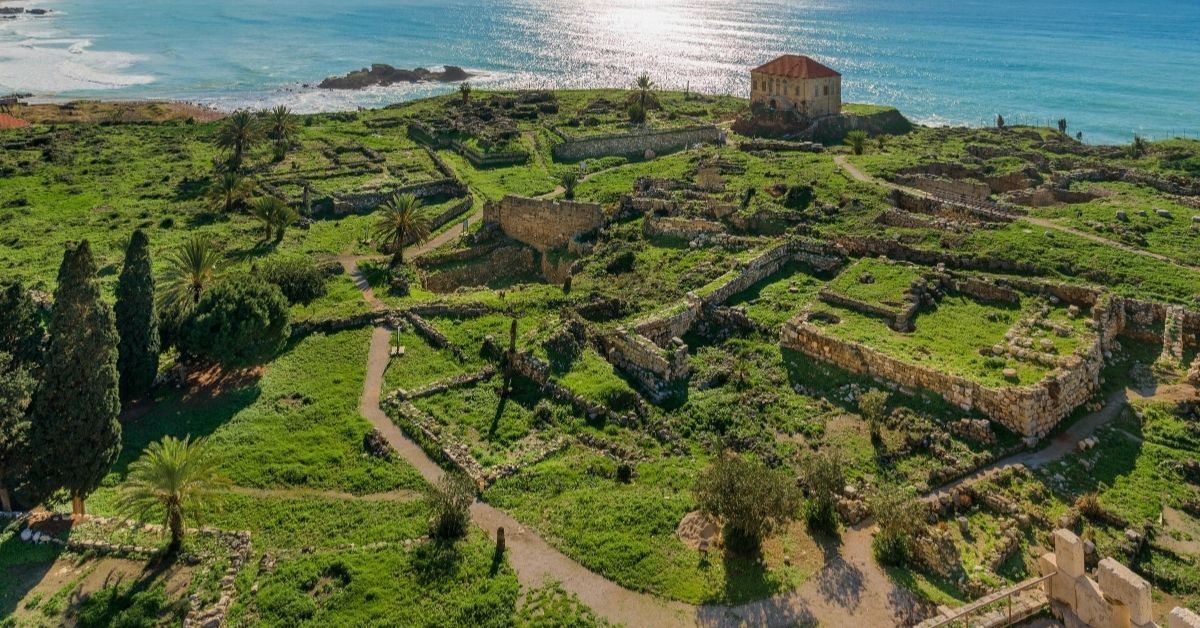 ruins of Byblos along the coast in Lebanon