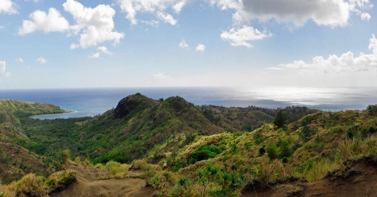 view to the Pacific from mountains on Guam island