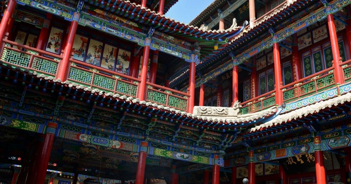 colorful temple in Zhongwei