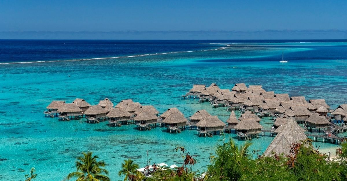 French Polynesia and it's stunning resorts with over-the-water bungalows are a favorite vacation destination