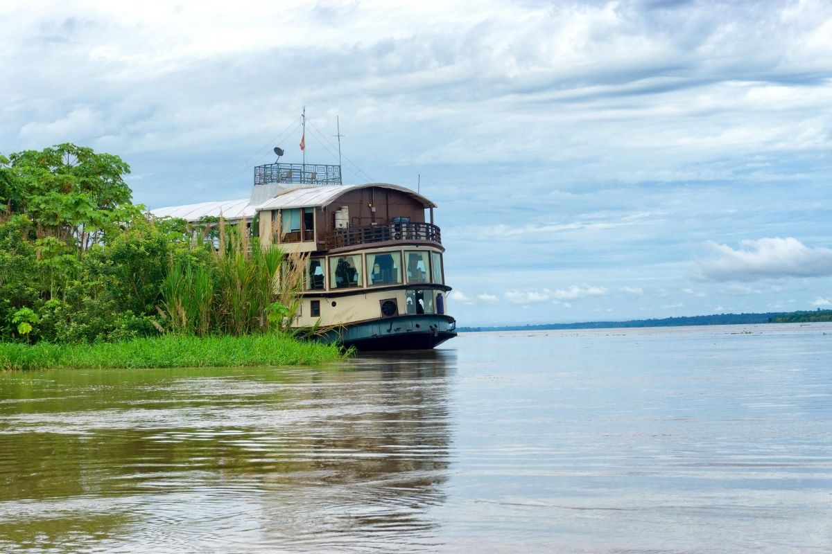 cruise boat on the amazon river