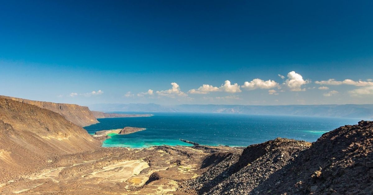 mountains and the Gulf of Tadjourah in Djibouti