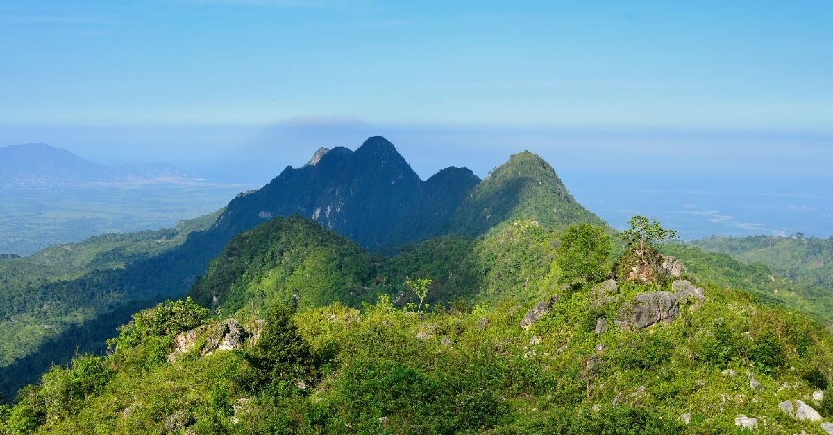 lush green tropical forest covered mountains in Haiti