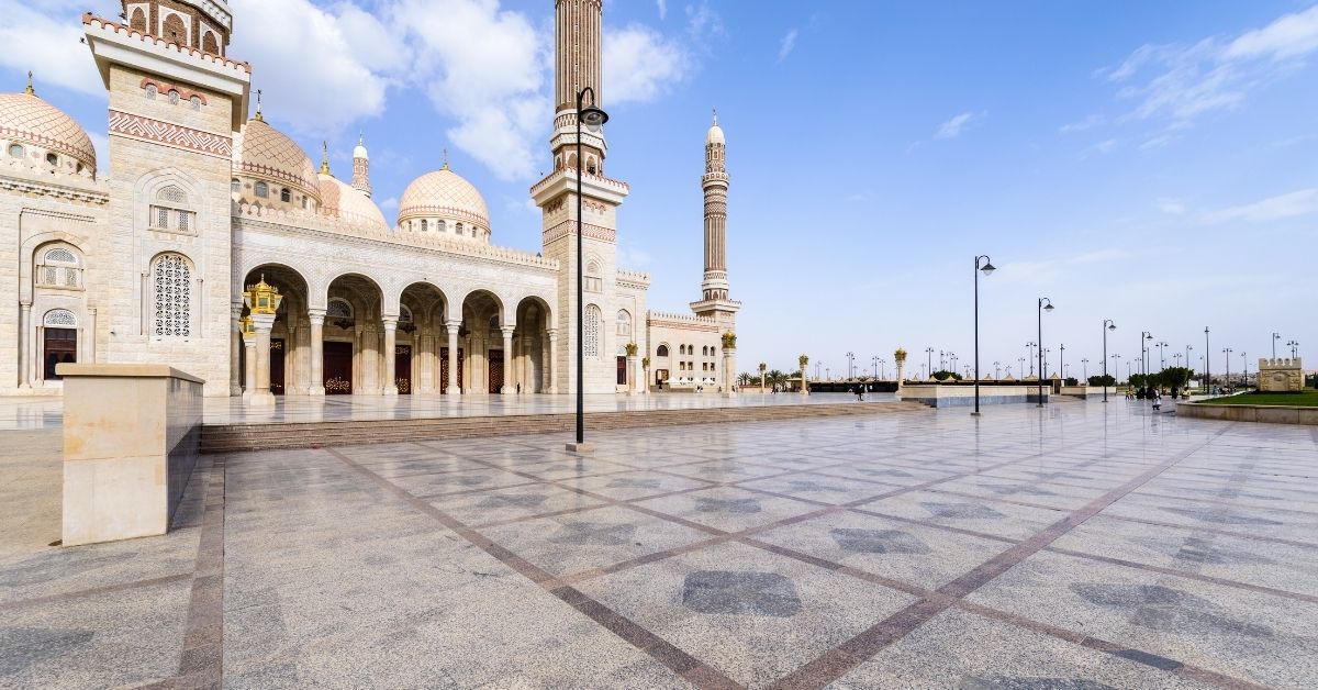 The main mosque in Sanaa Yemen on a sunny day