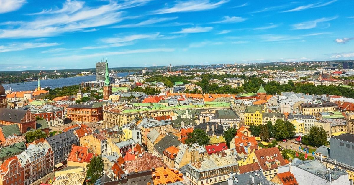 skyline of the historical city of Riga