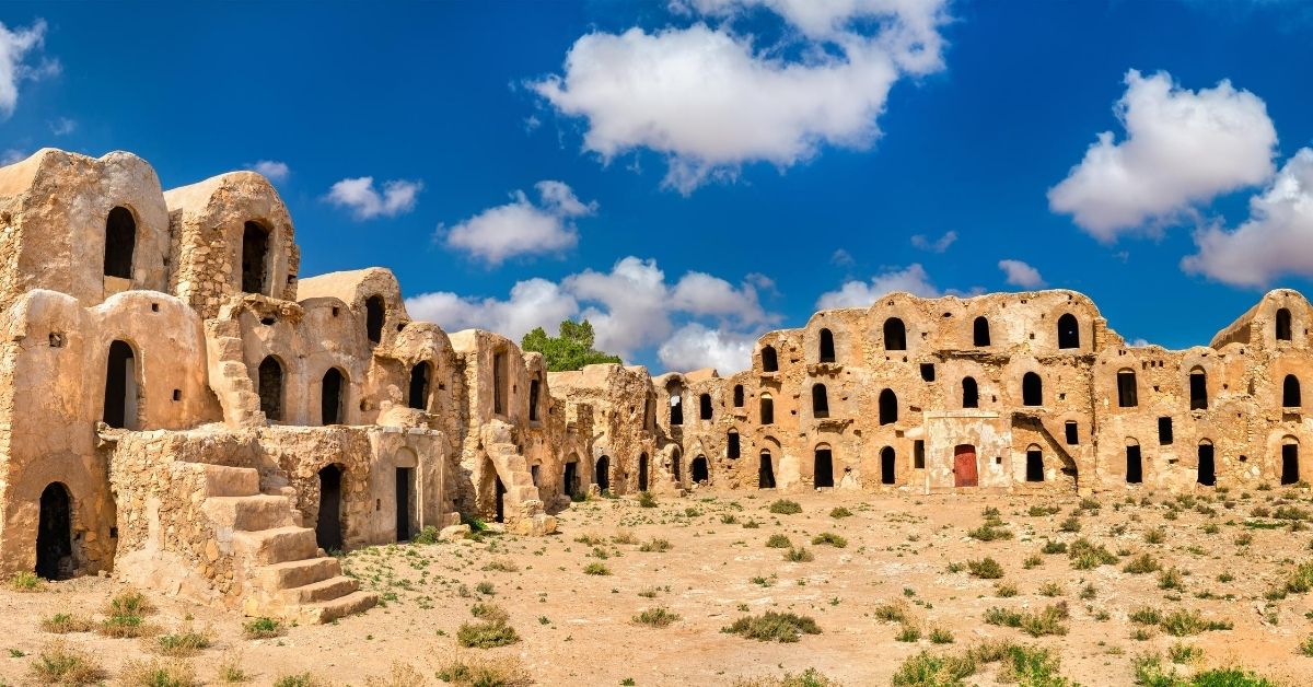 ancient abandoned Berber village in the Ksar Region of Tunisia