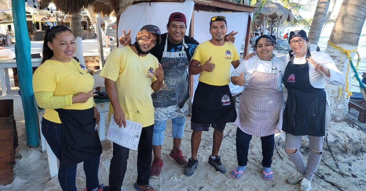 Explore Mahahual, Mexico and meet these xix Friendly staff members at La Chilangaloense Mezcaleria y Cevicheria in Mahahual, Mexico